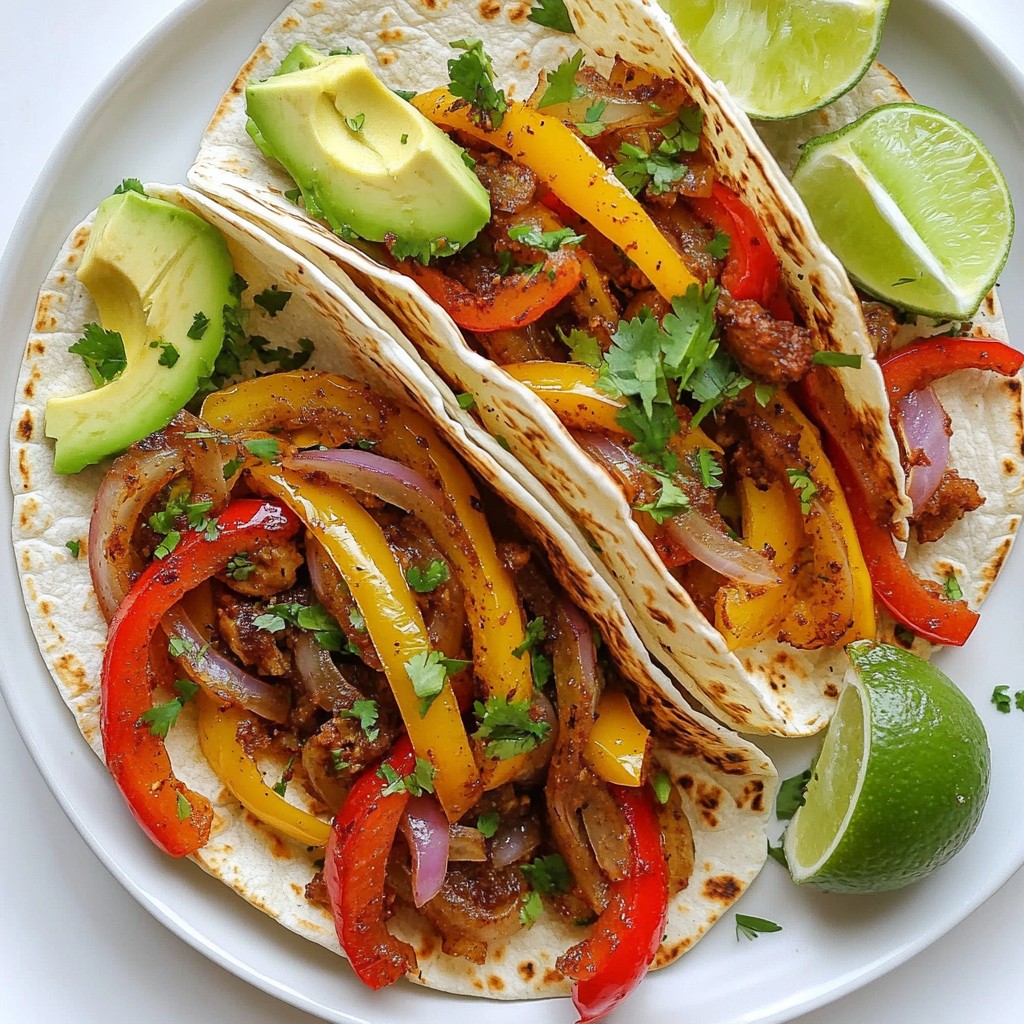 Sizzling 15-Minute Meals Pepper & Onion Fajitas Delight