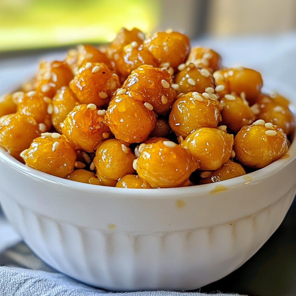 Sriracha Honey Roasted Chickpeas Crunchy Snack Recipe