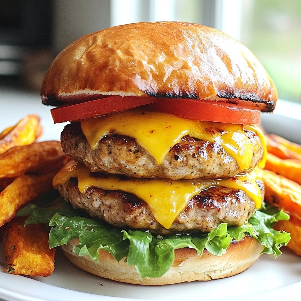 Easy Meals Cheddar Stuffed Turkey Burgers Recipe