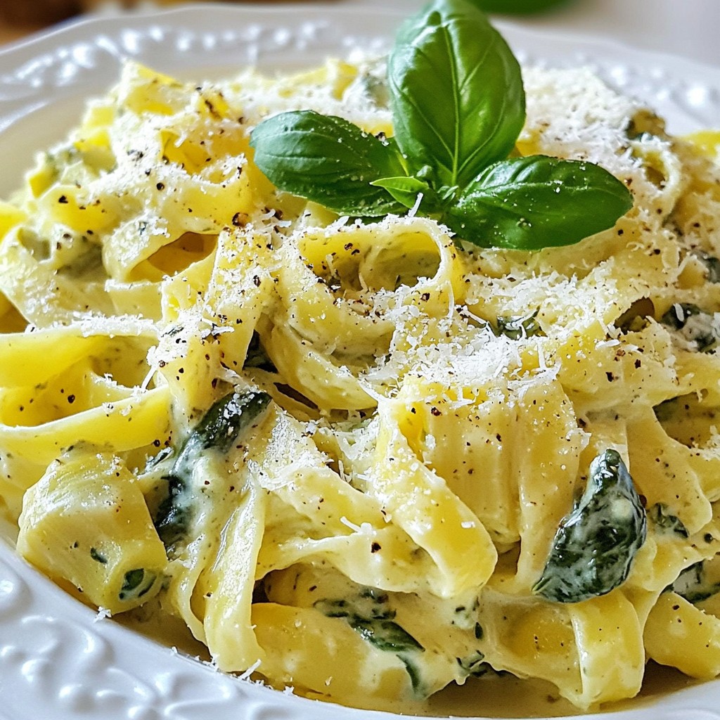 Creamy Spinach Artichoke Pasta Delightful Easy Dish