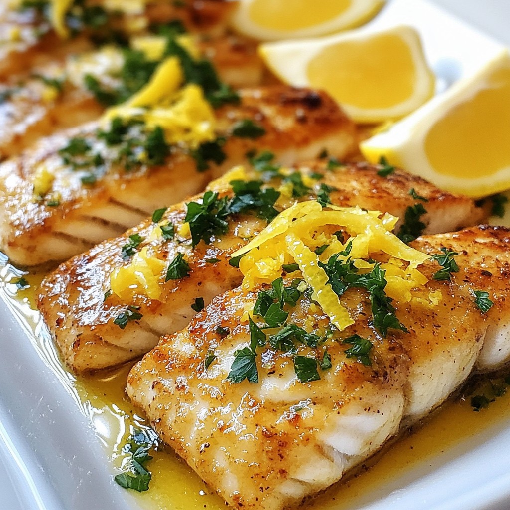Flaky 15-Minute Meals Lemon Butter Fish Fillets Recipe