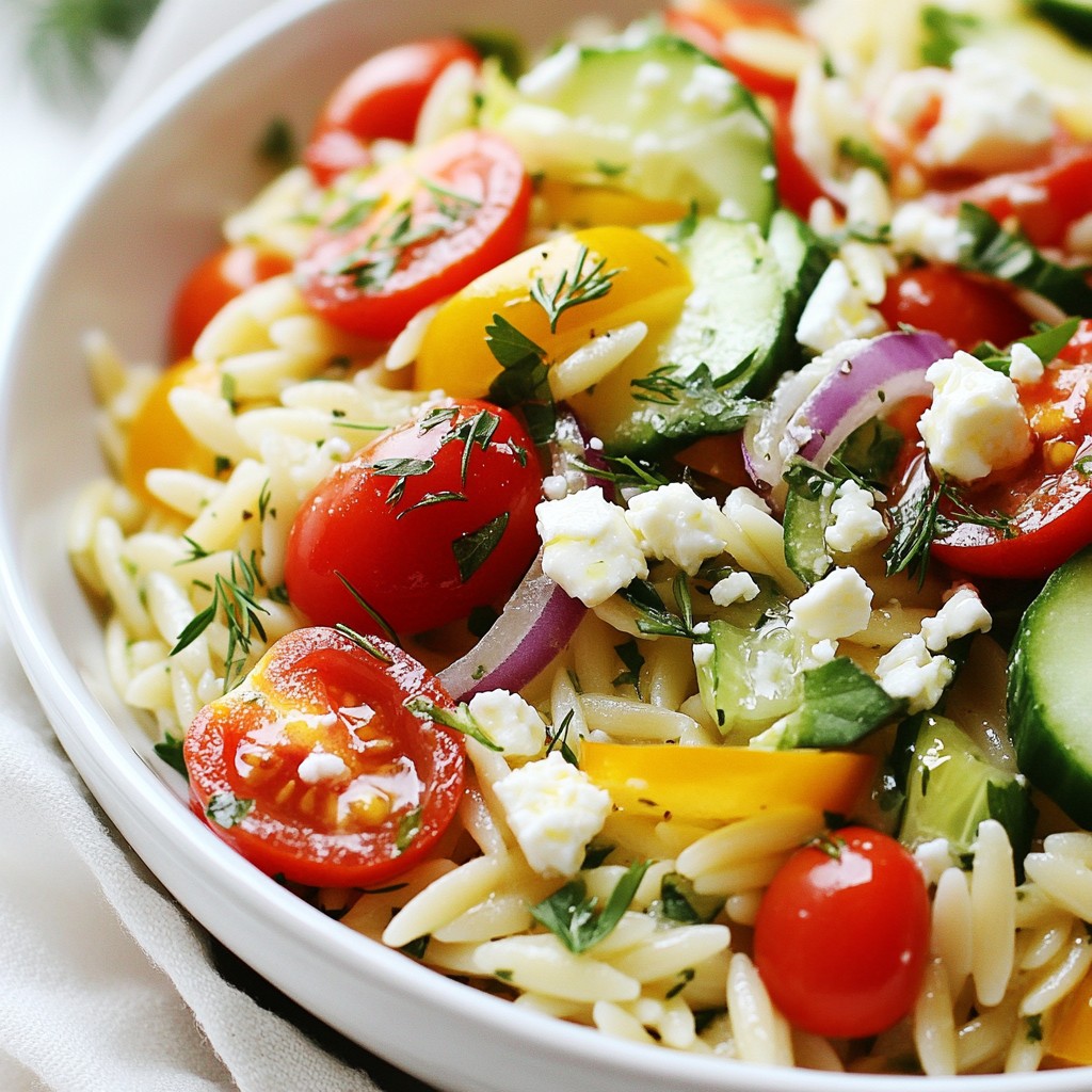 Herbed Feta Orzo Salad Fresh and Flavorful Dish