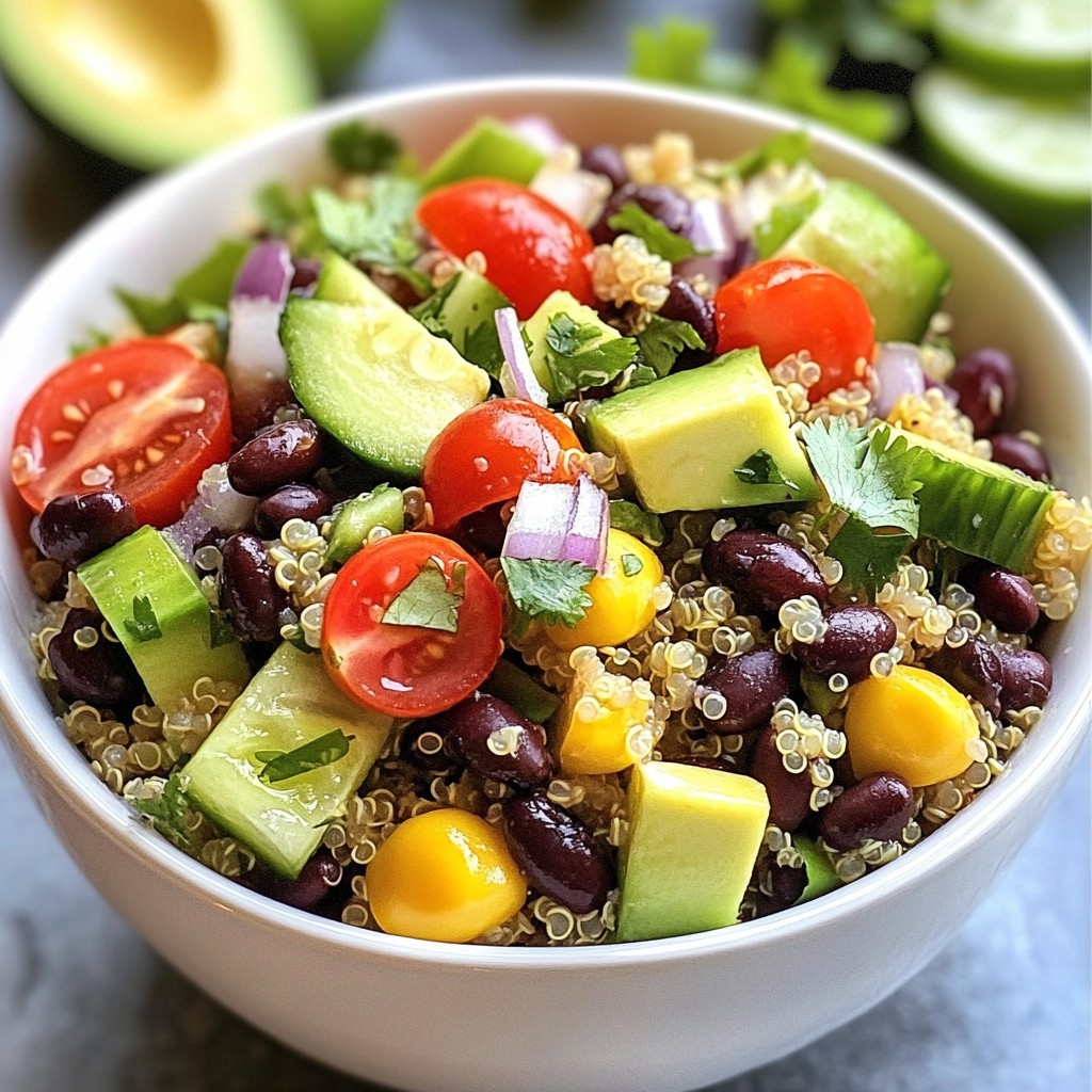 Zesty Fast Cooking Quinoa & Black Bean Salad Recipe