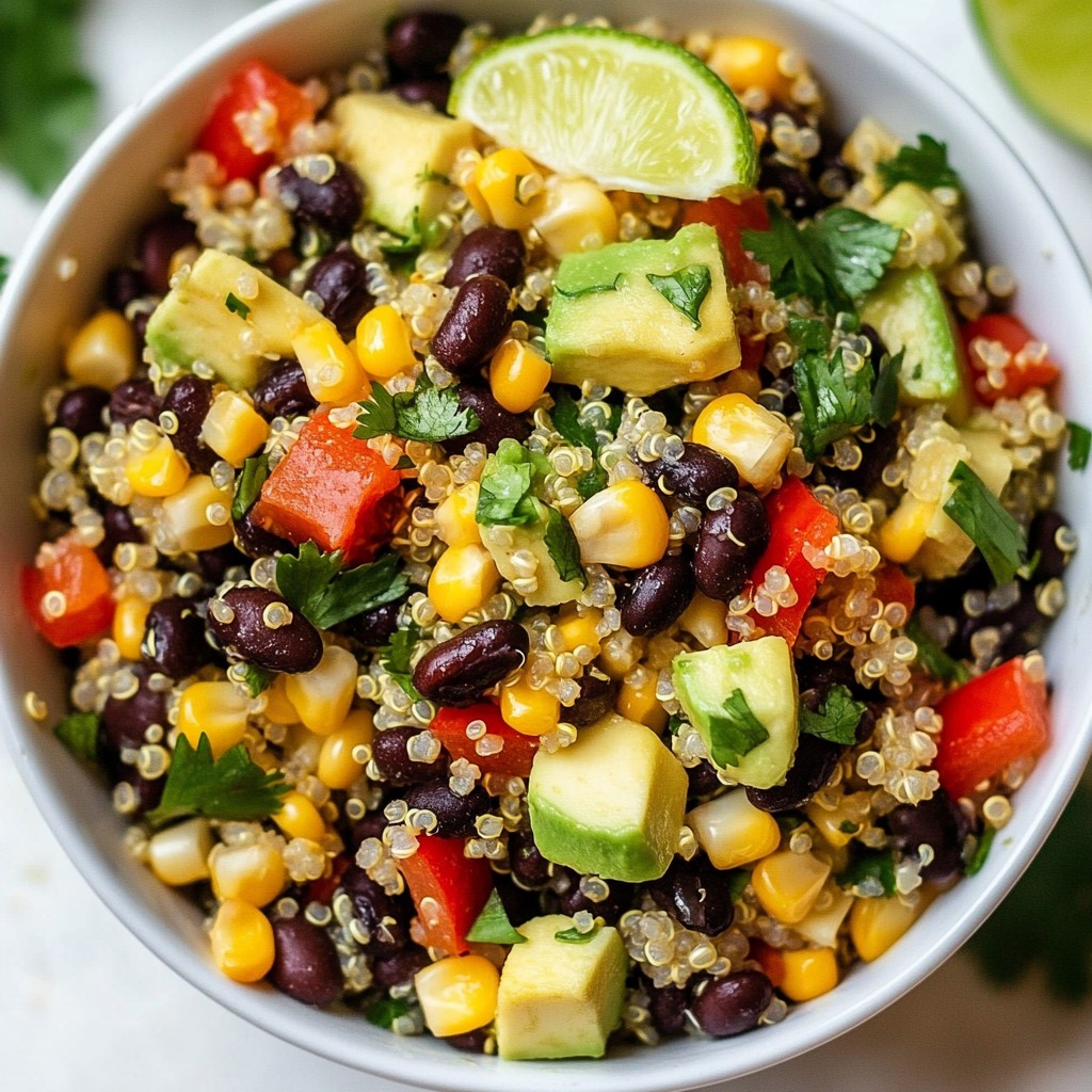 Zesty Fast Cooking Quinoa & Black Bean Salad Delight