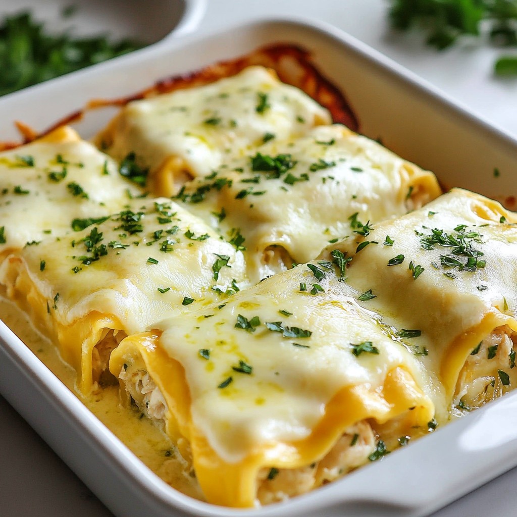 Chicken Alfredo Lasagna Roll Ups Simple and Tasty Dish