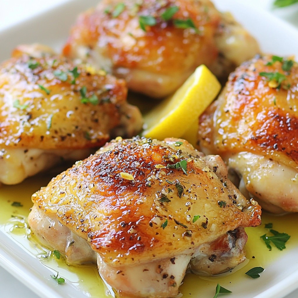 Easy Meals Lemon Garlic Chicken Thighs Delight