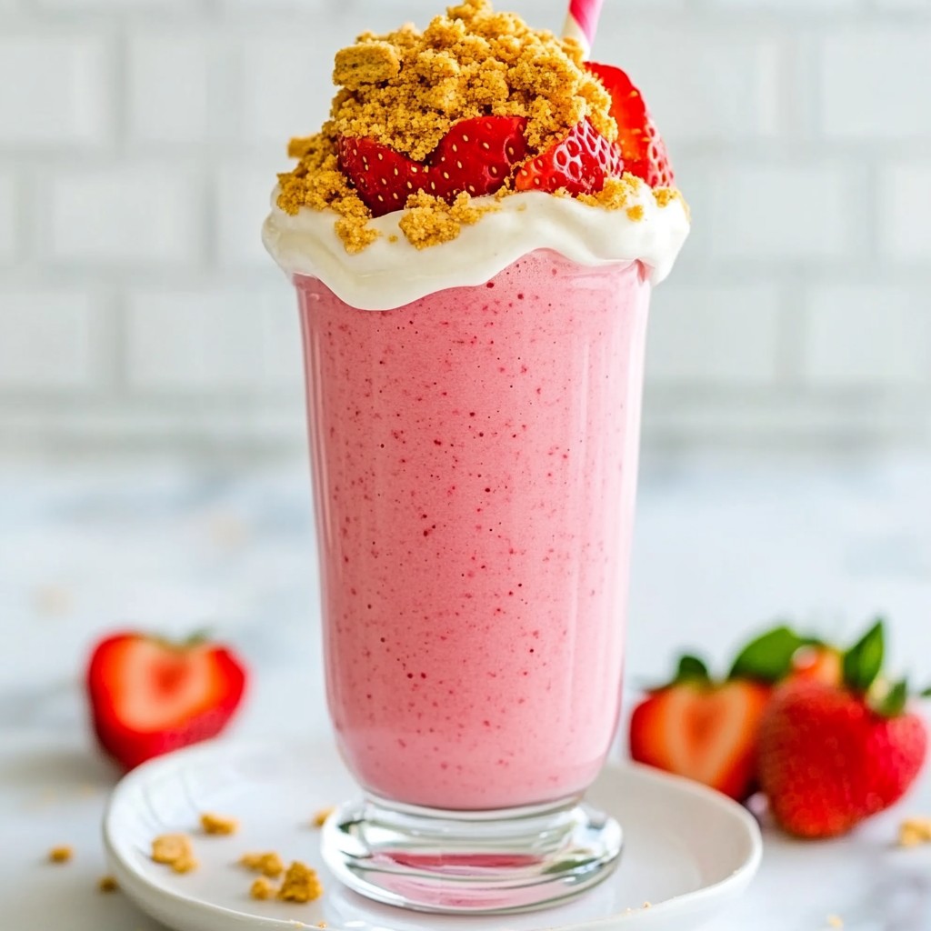 Strawberry Cheesecake Smoothie Creamy and Delicious