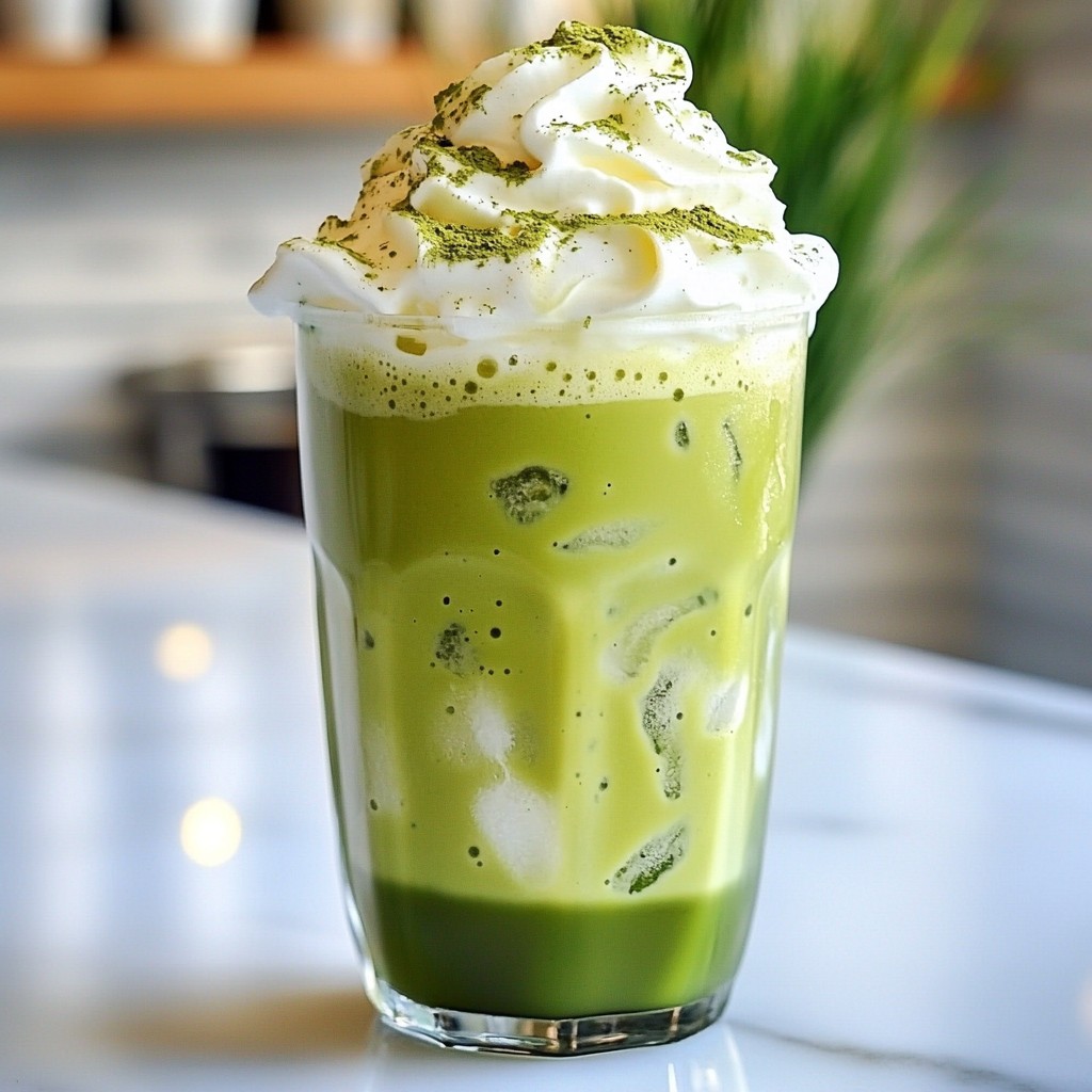 Iced Matcha Latte Copycat Dreamy Refreshing Drink