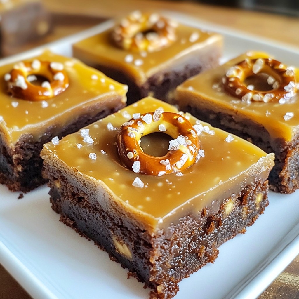 Salted Caramel Pretzel Brownies Divine and Decadent Treat