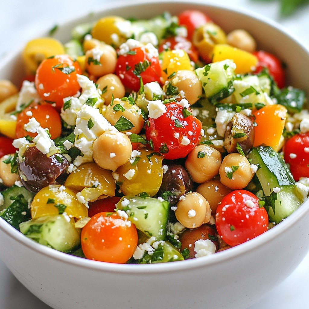 Mediterranean Chickpea Salad Fresh and Flavorful Dish