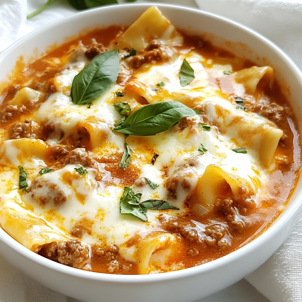 One-Pot Lasagna Soup Easy and Flavorful Meal