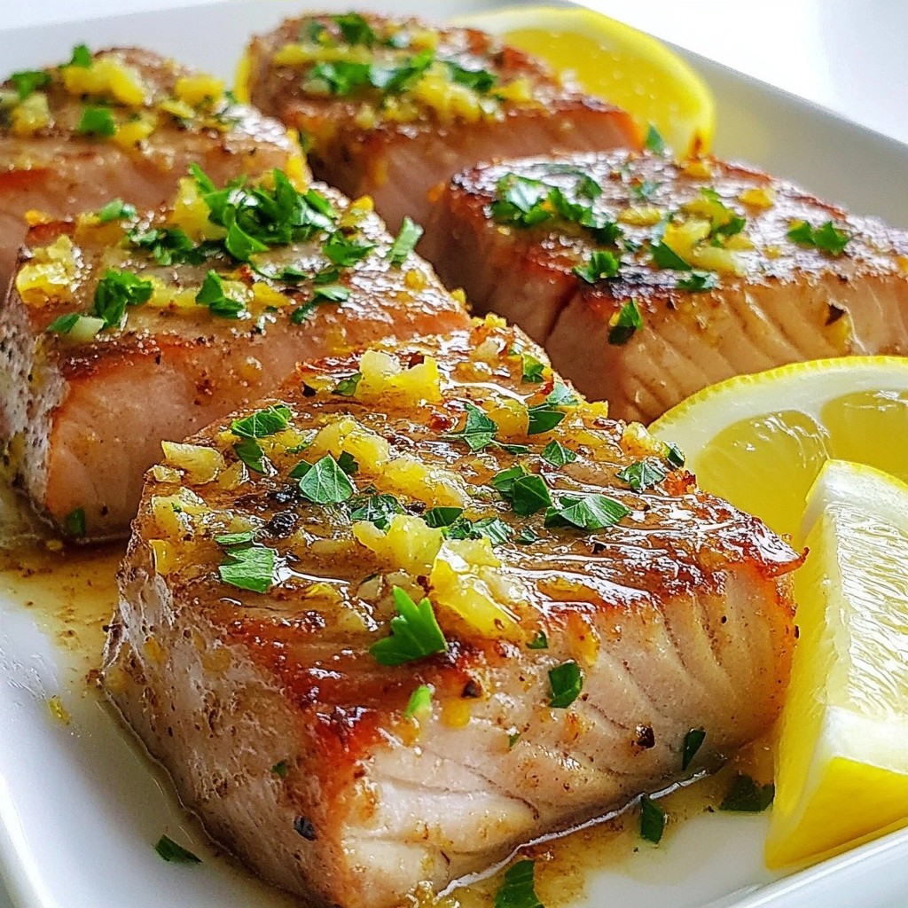 Savory 15-Minute Meals Lemon Garlic Tuna Steak Recipe