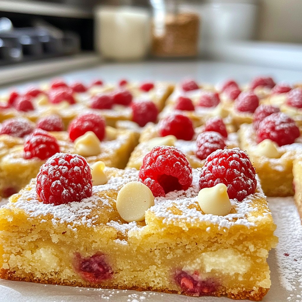 Raspberry White Chocolate Blondies Irresistible Treat