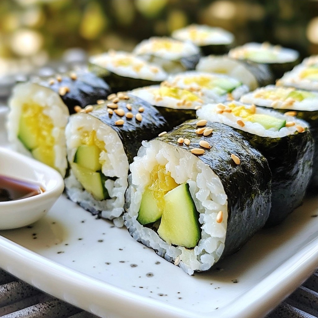 Creamy Quick Recipes Avocado & Cucumber Sushi Rolls