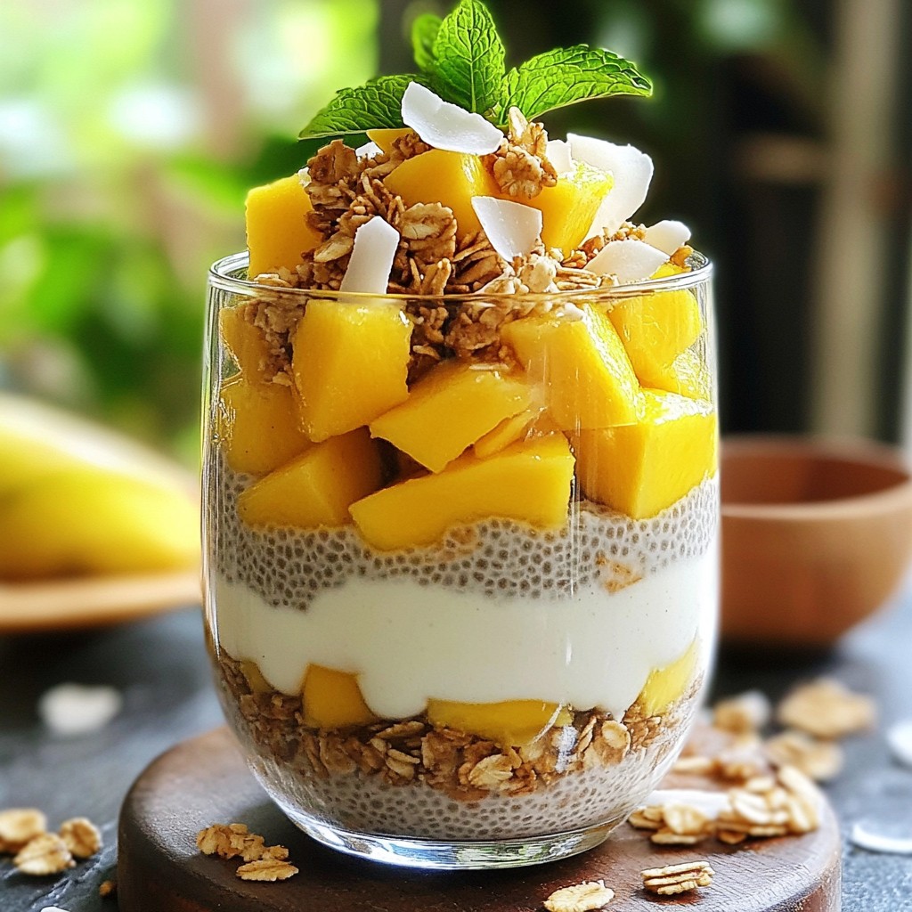 Mango Coconut Chia Parfait Fresh and Healthy Treat