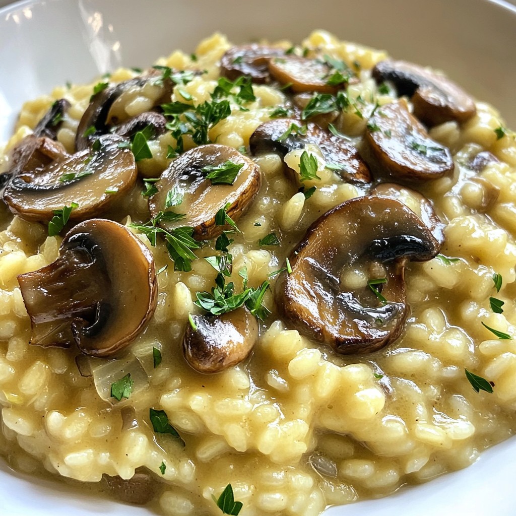 Creamy Mushroom Risotto Rich and Flavorful Dish