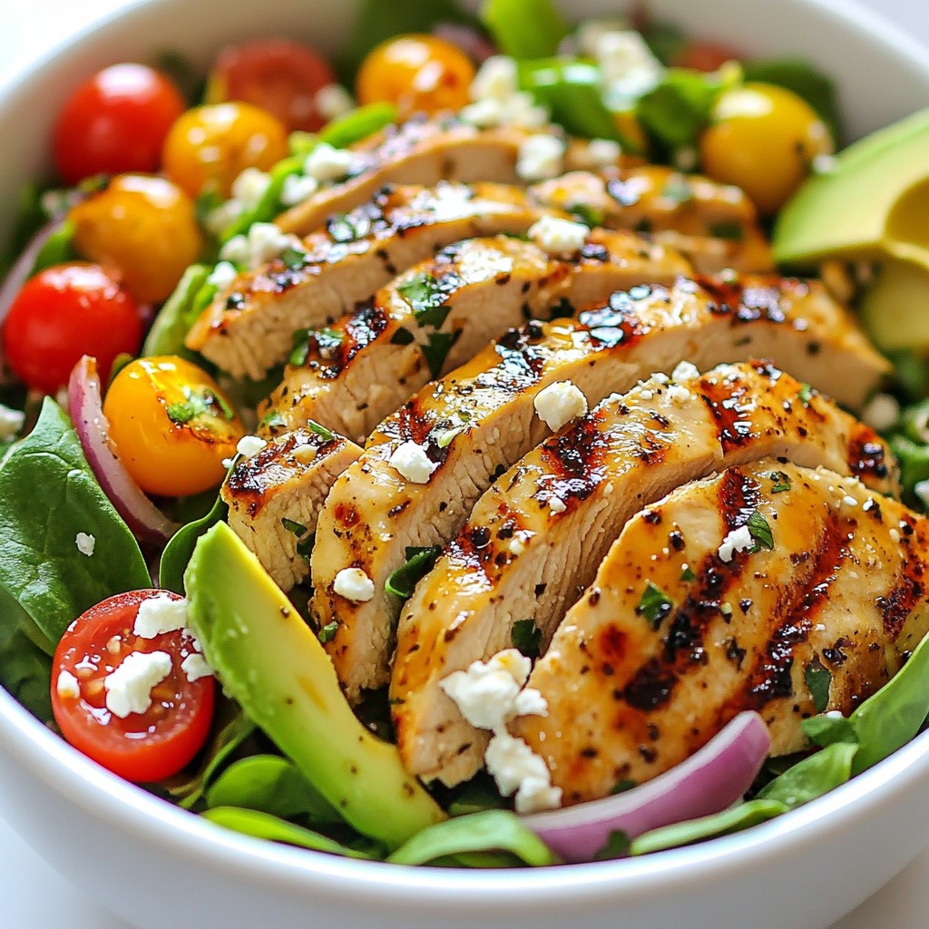 Easy Meals Grilled Chicken & Avocado Salad Simple Dish