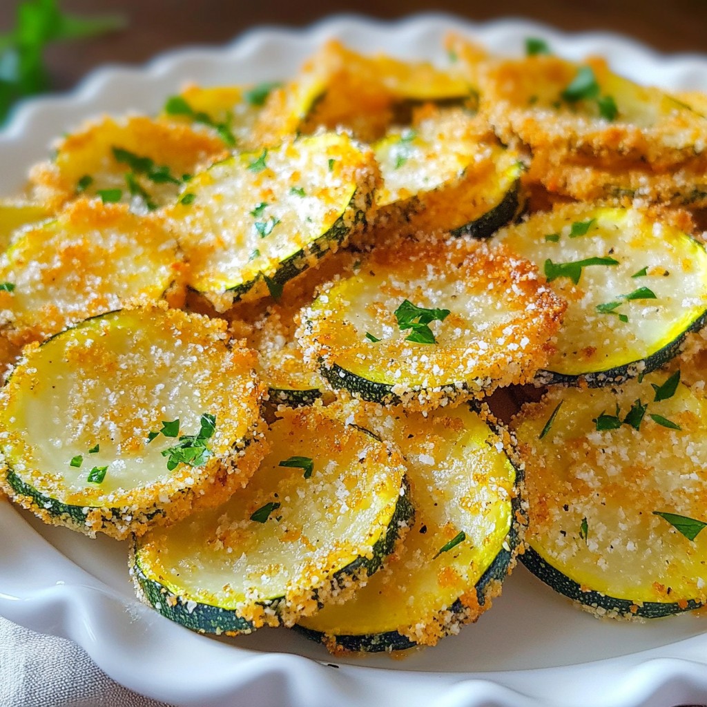 Garlic Parmesan Zucchini Chips Crunchy and Tasty Snack