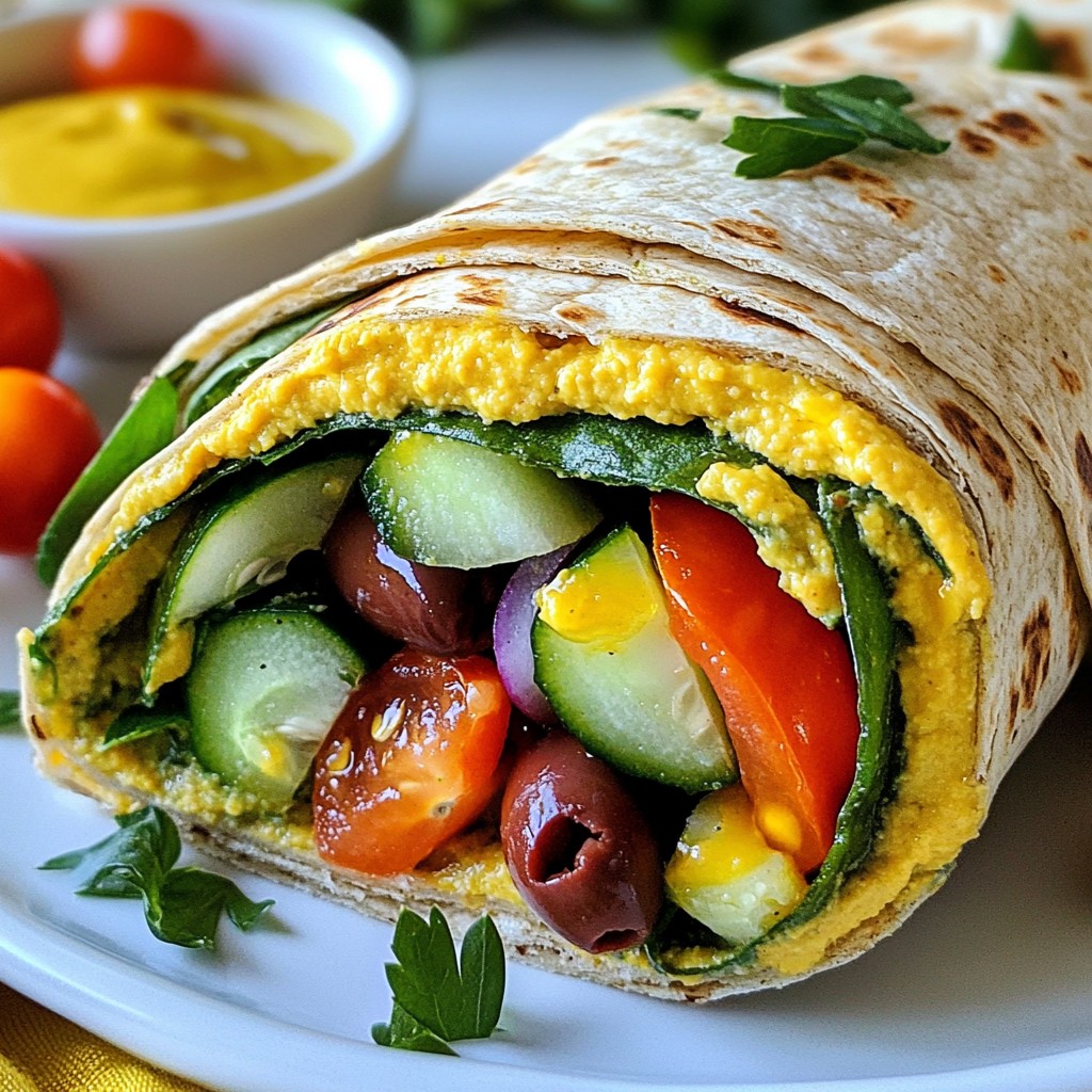 Simple Recipes Mediterranean Hummus & Veggie Wrap Delight