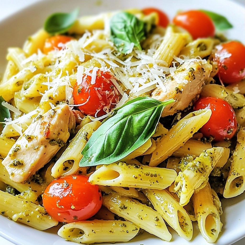 Savory 15-Minute Meals Pesto Chicken Pasta Recipe