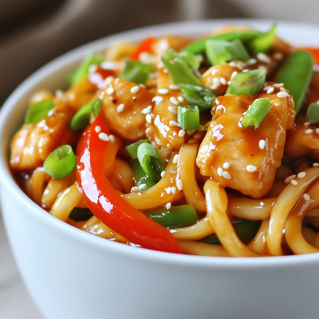 Savory Sesame Ginger Chicken Udon Delight Recipe