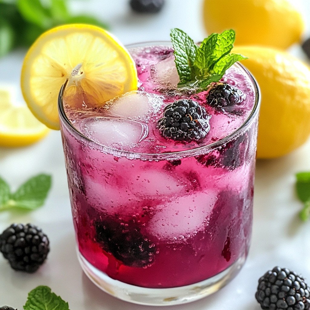 Refreshing Blackberry Mint Lemonade for Hot Days