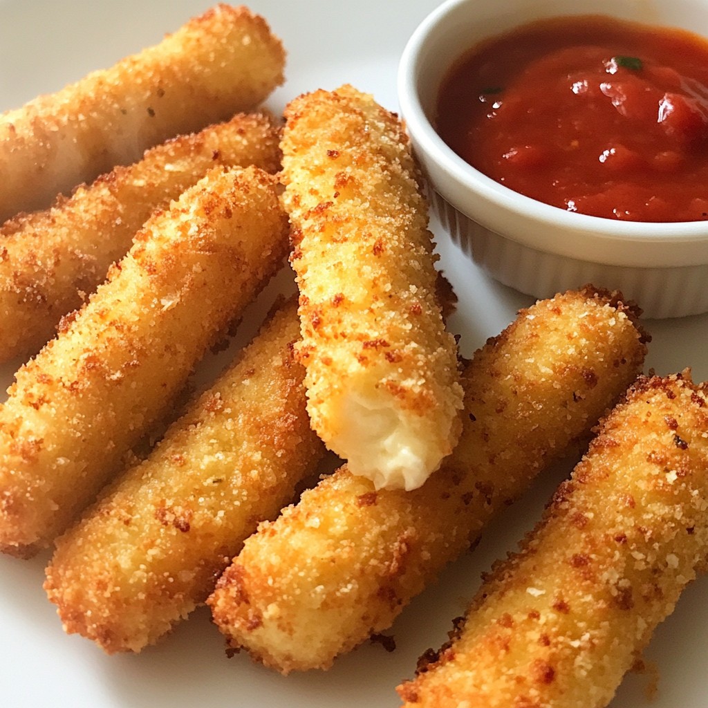 Air Fryer Mozzarella Sticks Crispy and Simple Snack
