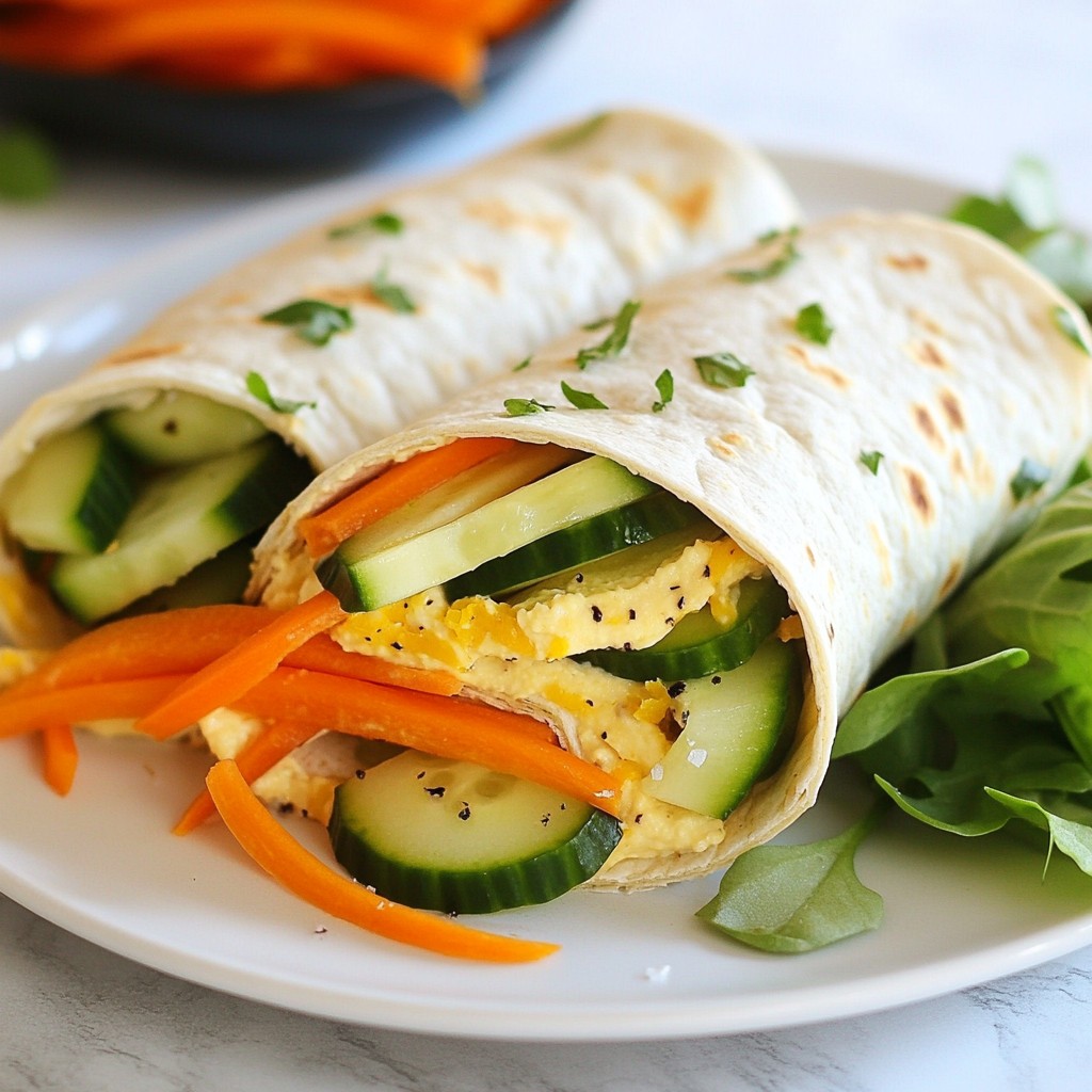 Quick Recipes Veggie Hummus Wraps Healthy Delight