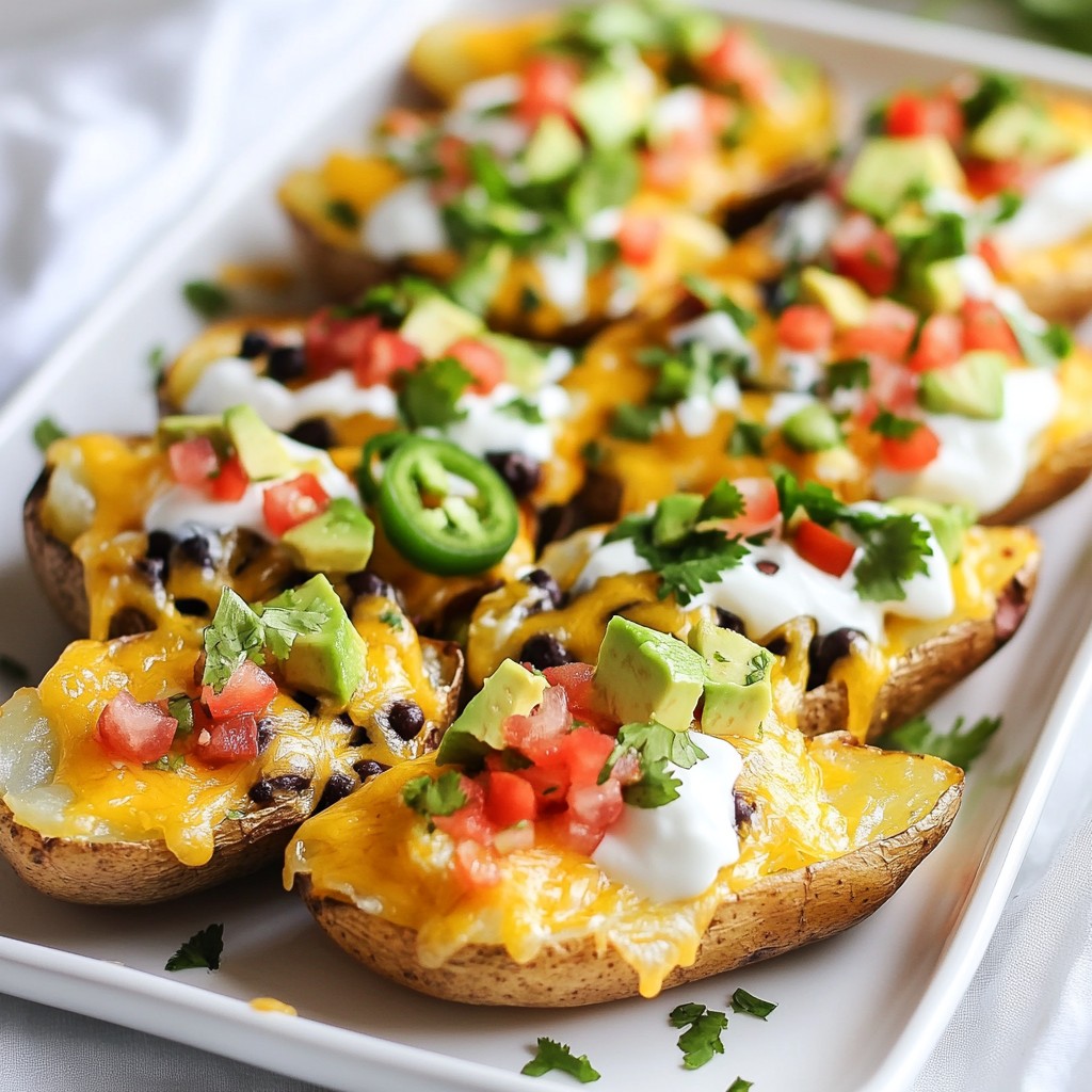 Loaded Nacho Potato Skins Flavorful and Fun Dish