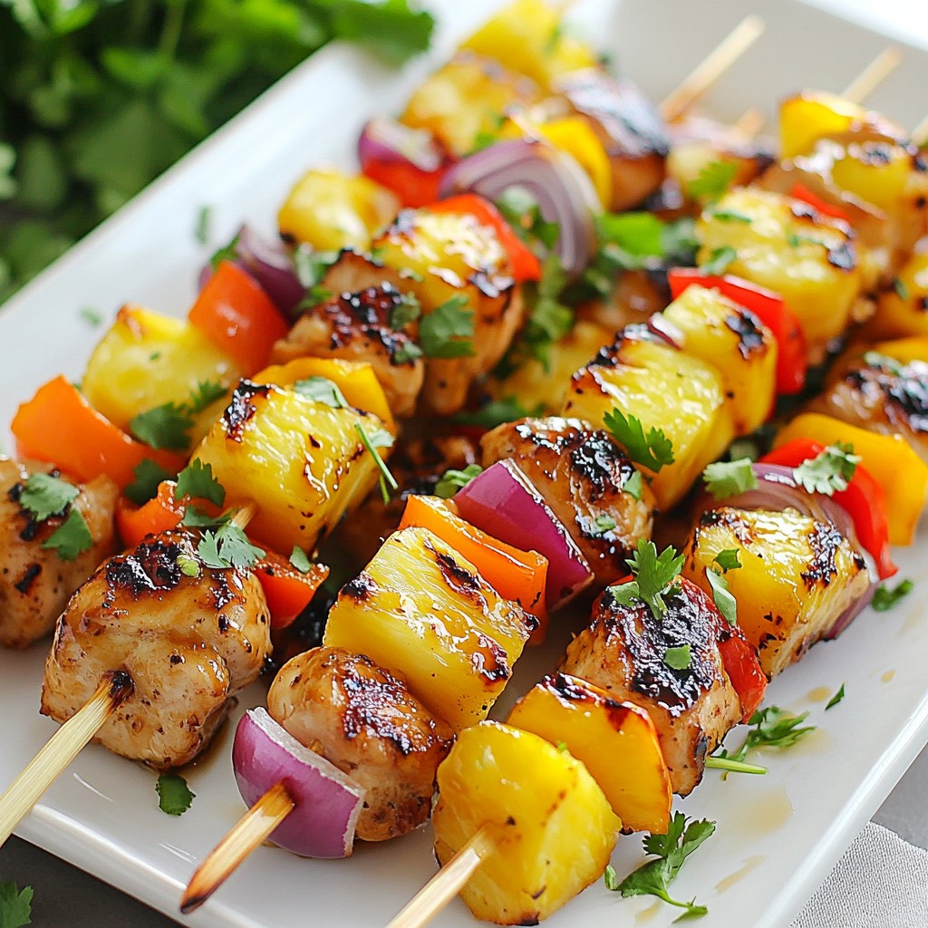 Teriyaki Pineapple Chicken Kabobs Flavorful Grilled Dish