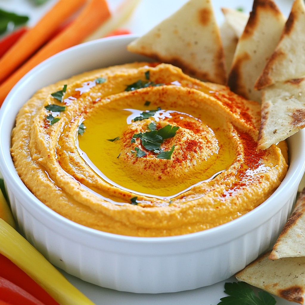 Roasted Red Pepper Hummus Simple and Flavorful Dip