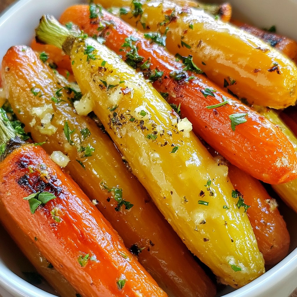Garlic Butter Roasted Carrots Savory and Simple Dish