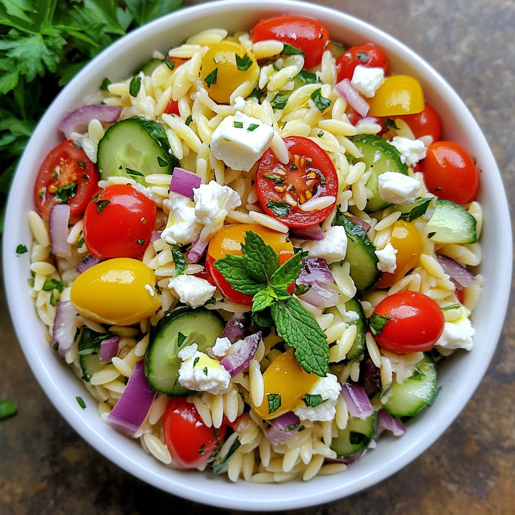 Mediterranean Orzo Salad Fresh and Flavorful Recipe