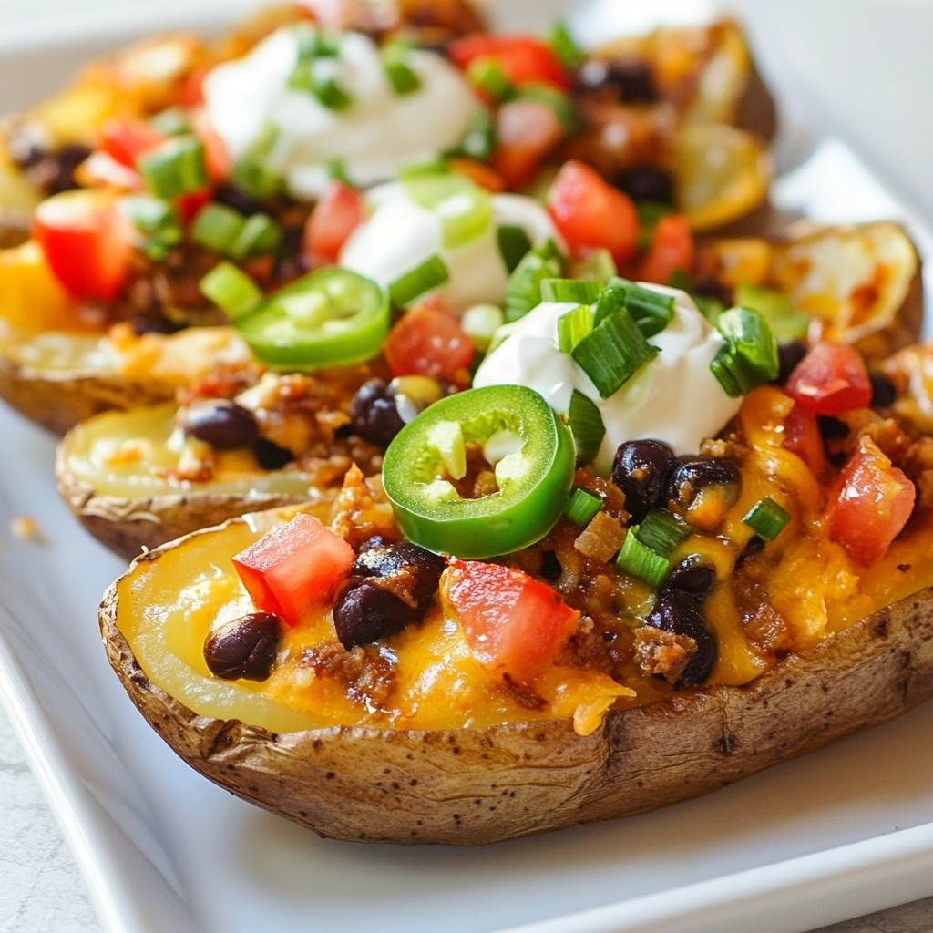Loaded Nacho Potato Skins Tasty and Simple Snack