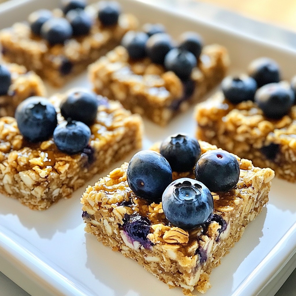 Blueberry Oatmeal Breakfast Bars Easy and Healthy Snack