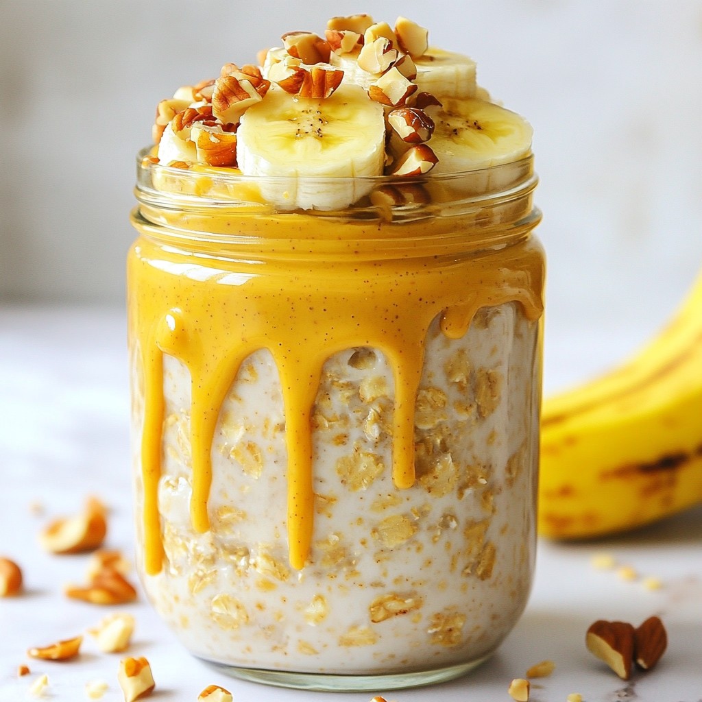 Peanut Butter Banana Overnight Oats Simple Recipe