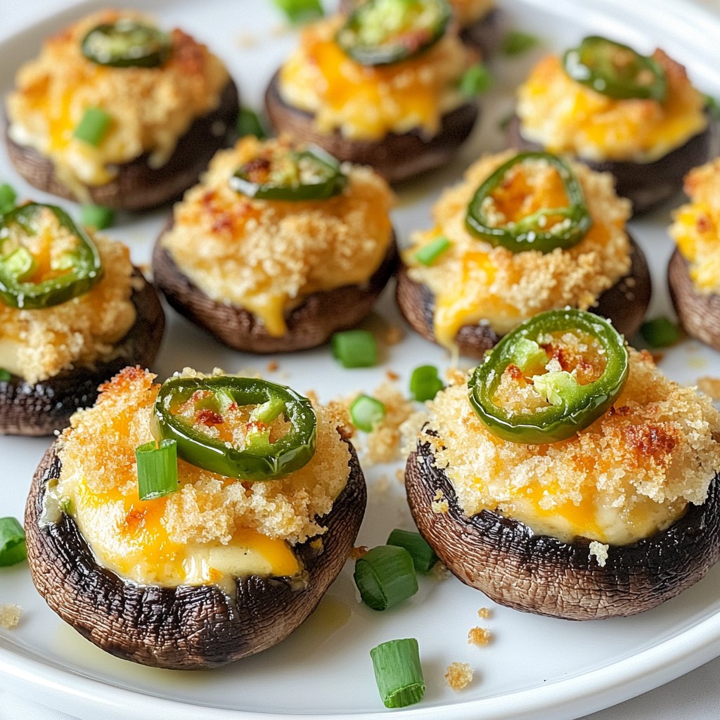 Jalapeño Popper Stuffed Mushrooms Tasty Party Snack