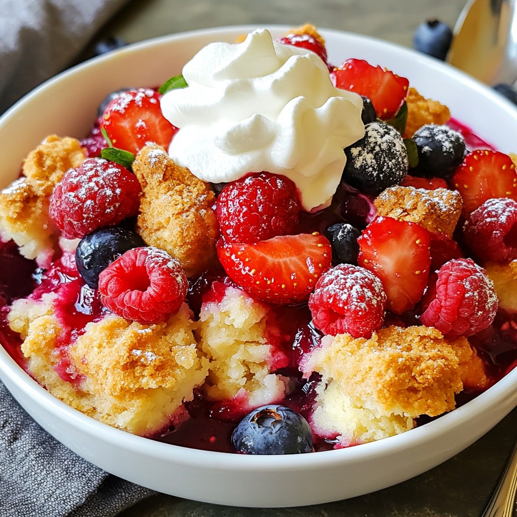 Triple Berry Cobbler Tasty and Simple Dessert Recipe