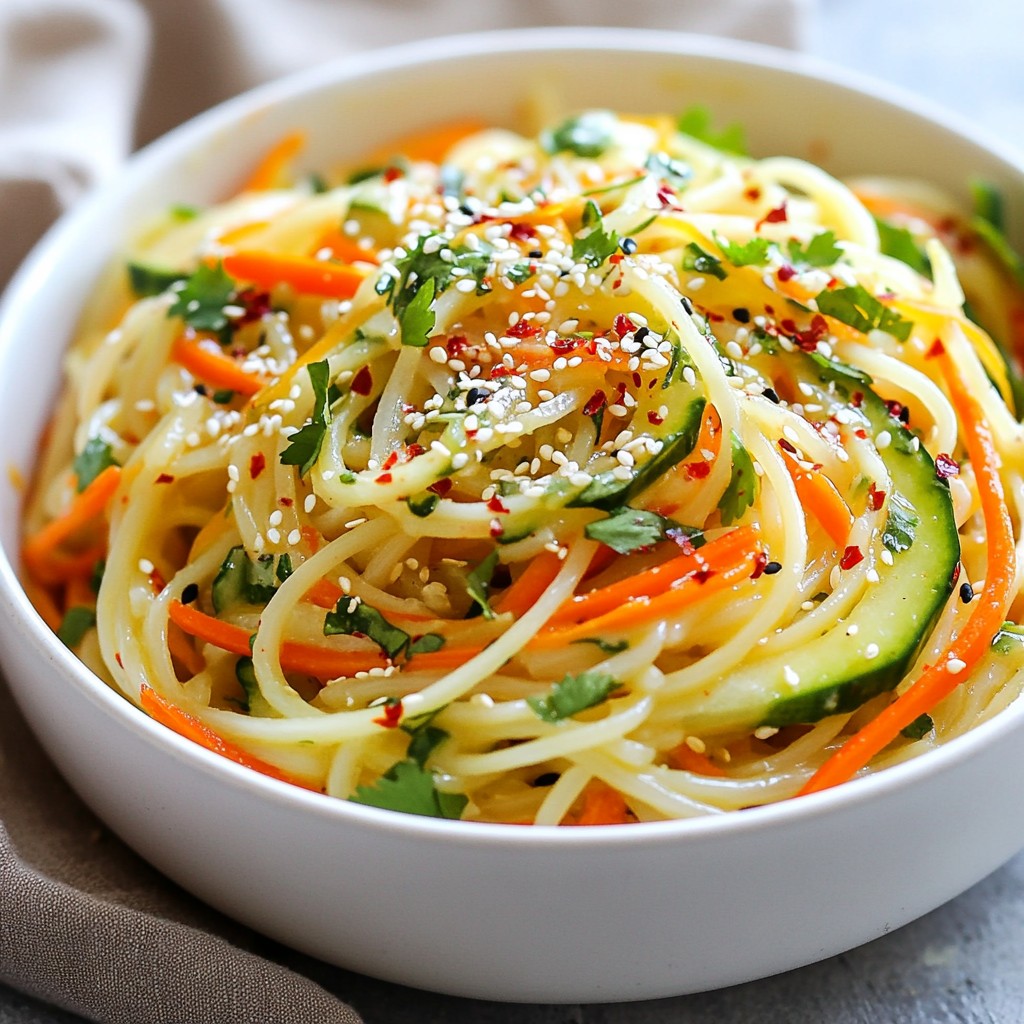 Spicy Sesame Noodle Salad Tangy and Crunchy Delight