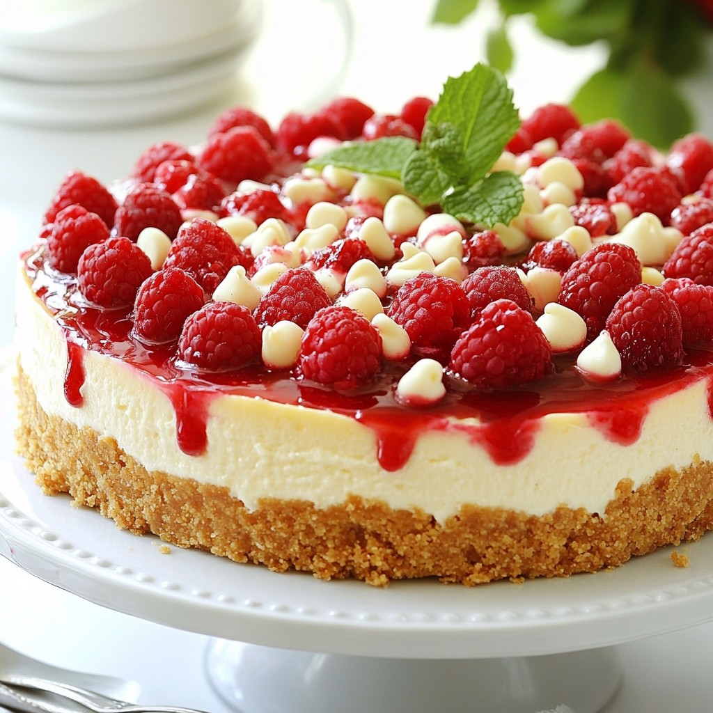 White Chocolate Raspberry Cheesecake Delightful Recipe