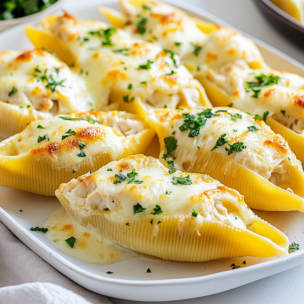 Chicken Alfredo Stuffed Shells Flavorful and Simple Meal