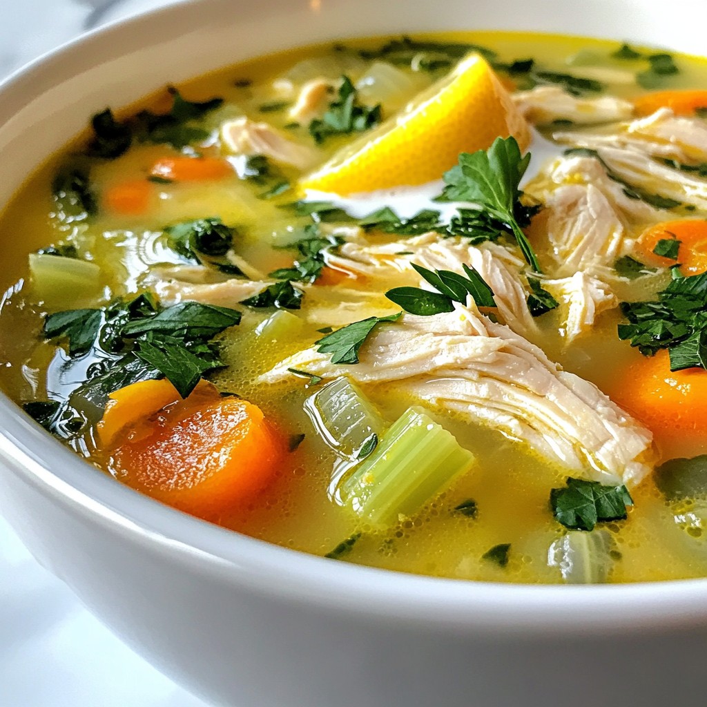 Creamy Greek Lemon Chicken Soup Simple and Savory