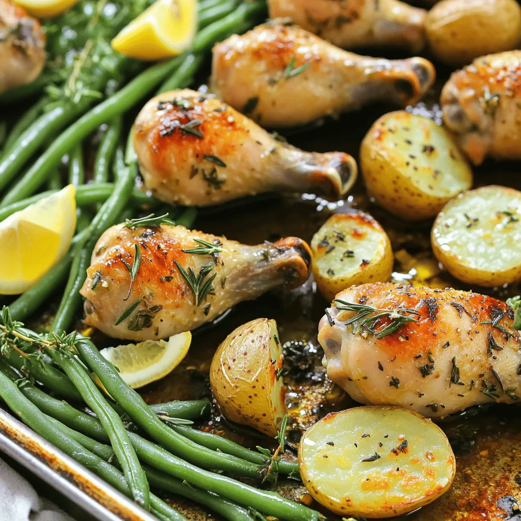 Garlic Herb Chicken Drumsticks Sheet Pan Delight