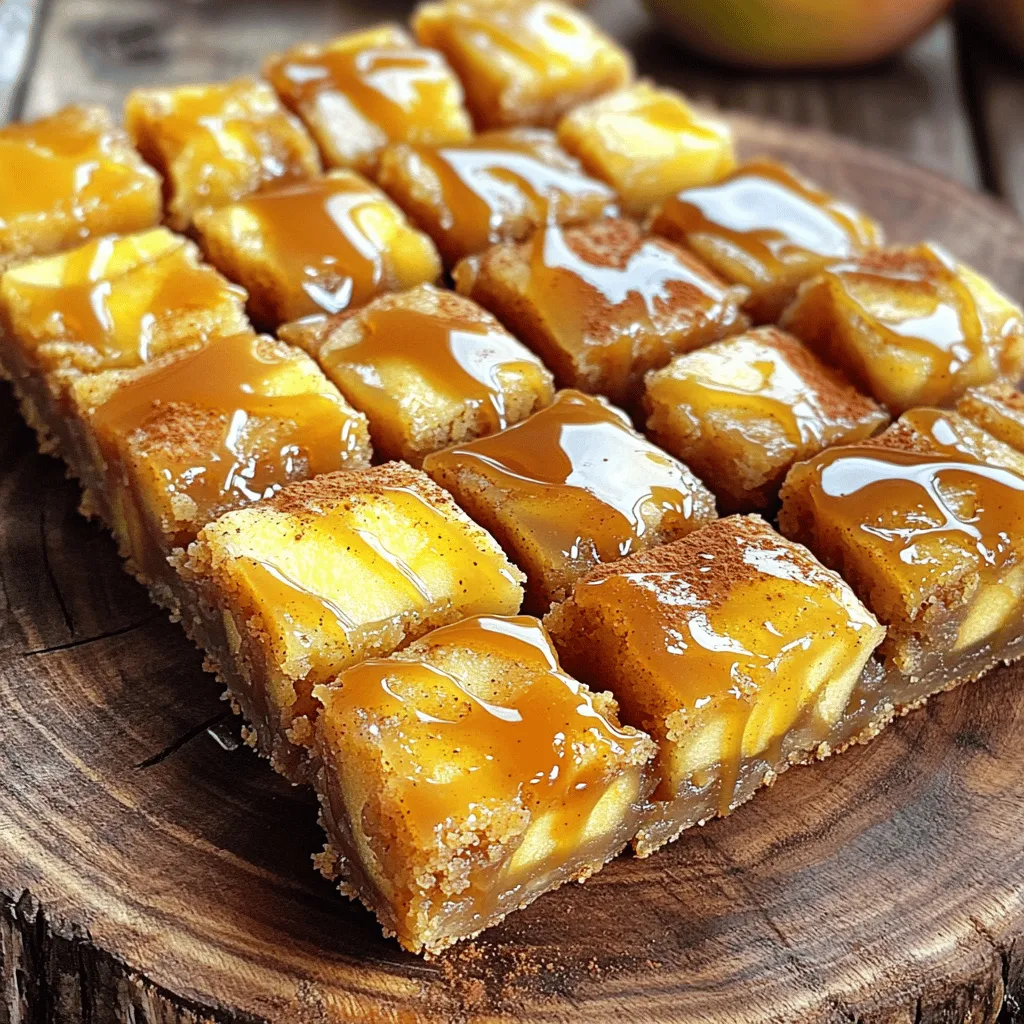 Apple Cider Caramel Blondies Delightful Fall Dessert