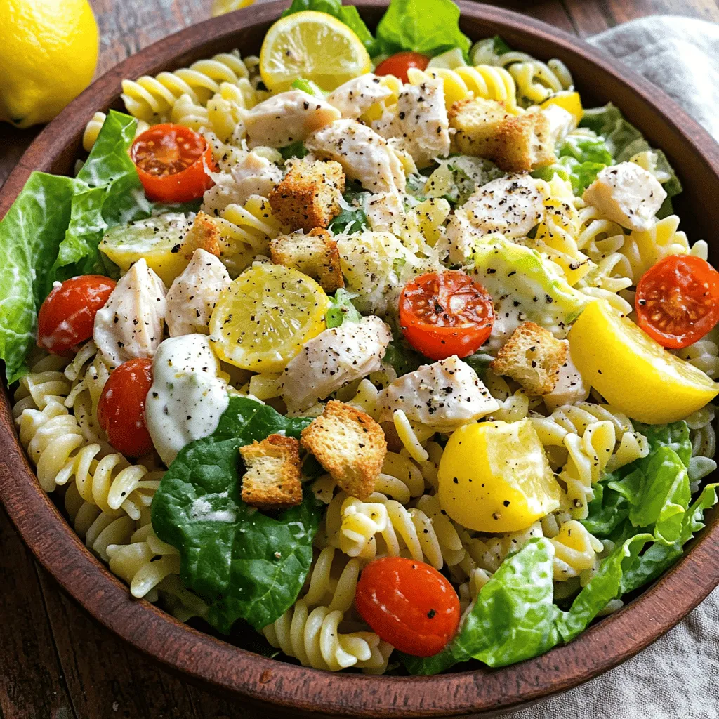 Chicken Caesar Pasta Salad Fresh and Flavorful Meal